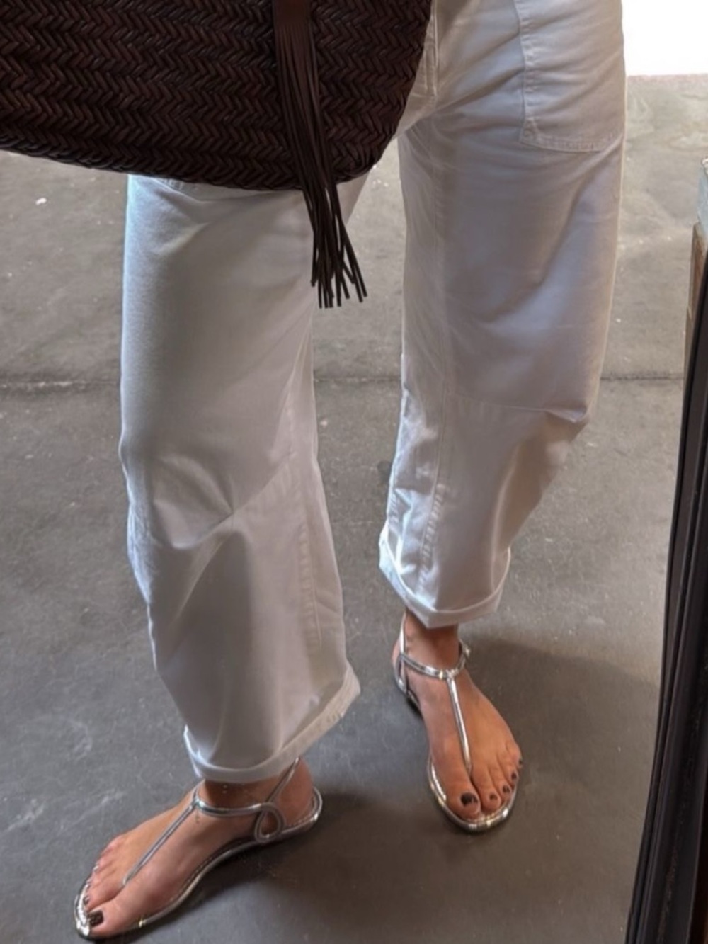 Silver sandals
